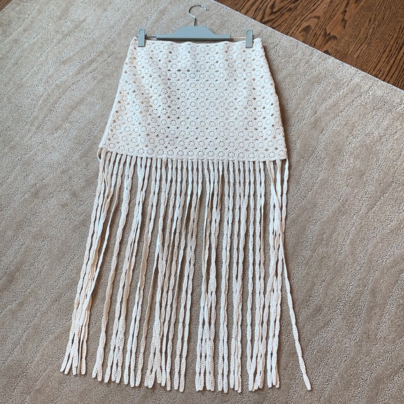 Zara Crochet Knit‎ Fringed Skirt - Picture 12 of 16